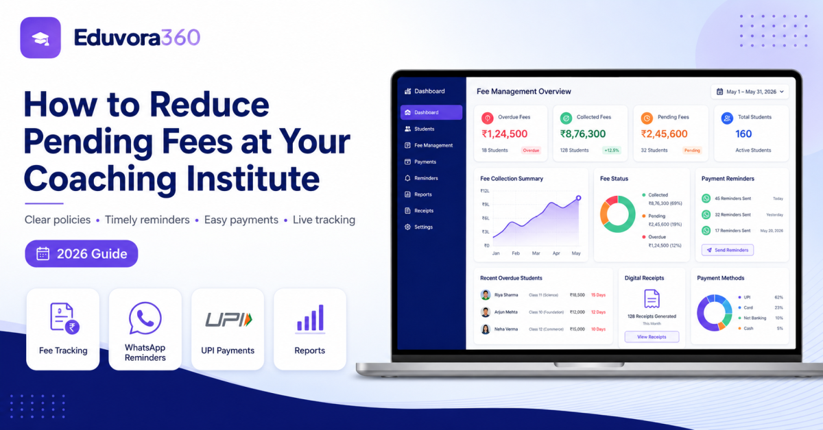 Reduce Pending Fees at Your Coaching Institute | Eduvora360