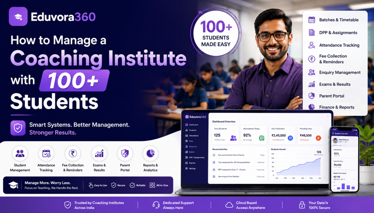 How to Manage a Coaching Institute with 100+ Students | Eduvora360